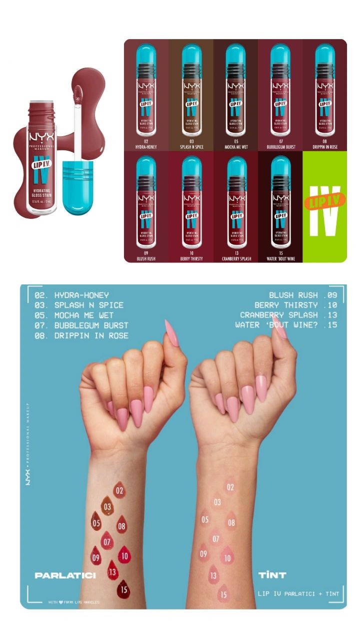 NYX LIP IV HYDRATING LIP GLOSS STAIN