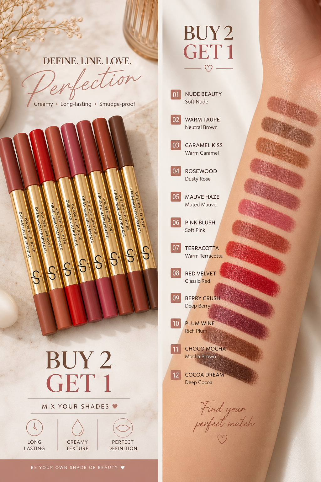 Golden Rose Dream Lips Lipliner