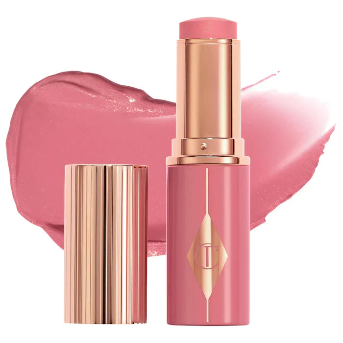 Charlotte Tilbury Unreal Lip + Cheek Glow Blush Stick with Hyaluronic Acid