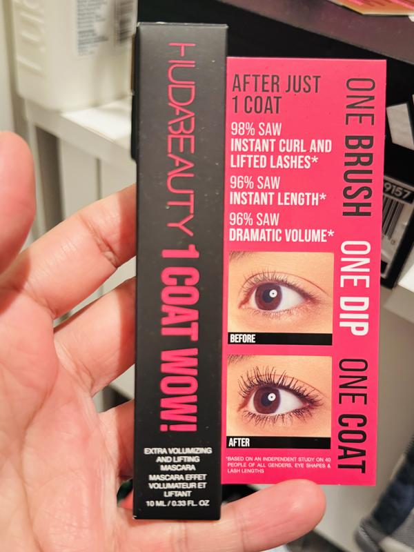 HUDA BEAUTY 1 COAT WOW! EXTRA VOLUMIZING AND LIFTING MASCARA